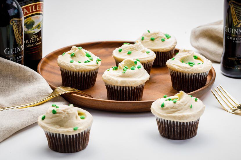 SusieCakes is preparing chocolate cupcakes with Guinness Stout and frosted with Baileys...