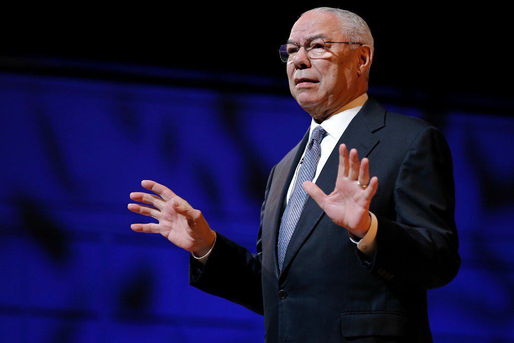 Retired Gen. Colin Powell touts the benefits of early childhood education at the Meyerson...