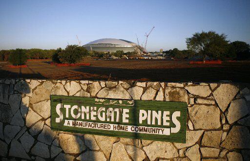 The land once occupied by the Stonegate Pines mobile home park was cleared for future use....