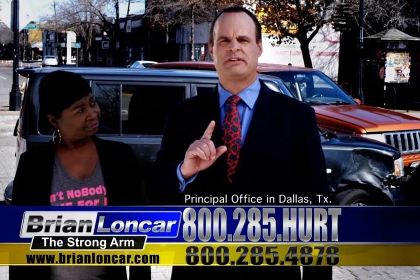 Brian Loncar, conocido como “El brazo fuerte de la ley” en la publicidad de su oficina de...