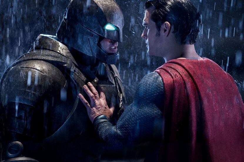 Ben Affleck (left) as Batman and Henry Cavill as Superman in "Batman v. Superman: Dawn of...