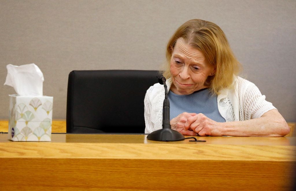 Amber Guyger's mother, Karen Guyger, prepares to testify during the sentencing phase of her...