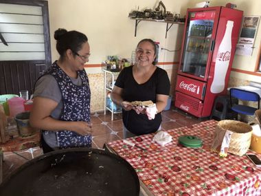 Sisters Yanet and Margarita make quesadillas popular with rising number of clients, many of...