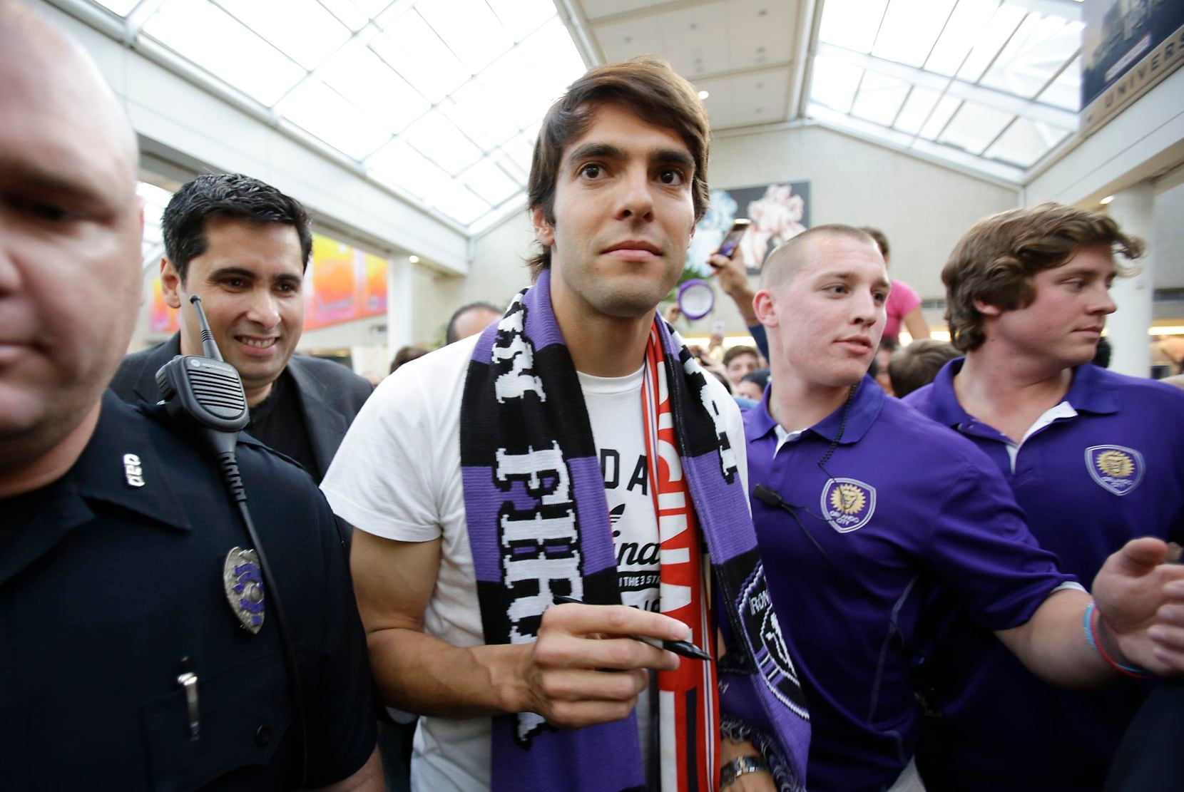 Brazilian soccer star Kaka made more than $7 million in 2017 for Orlando City. He is pictured here in 2014, when he joined MLS from AC Milan.