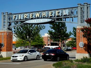 One of the entrances to Firewheel Town Center shopping center is pictured in Garland, Texas, Friday, June 26, 2020.