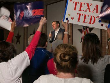 Sen. Ted Cruz  spoke during a rally at Gilley's in Dallas Wednesday.  