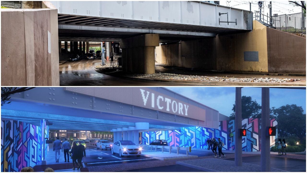 The Hi-Line Connector project would turn an uninviting underpass at Interstate 35E into a link between the popular Katy Trail and the Trinity River side to the west of the highway.