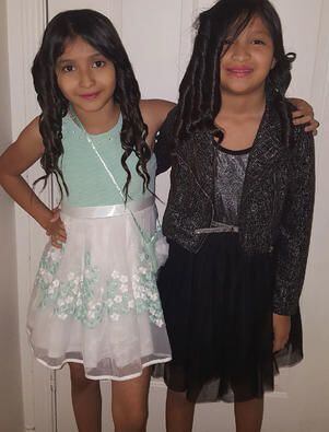 Sisters Jaylene (left) and Jazmine Alfaro were on the bus. Jazmine, 12, died.