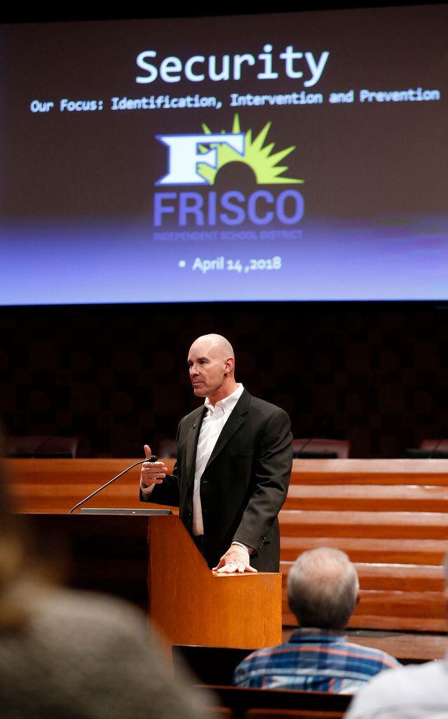Frisco superintendent Mike Waldrip talks about safety improvements in the school district at...