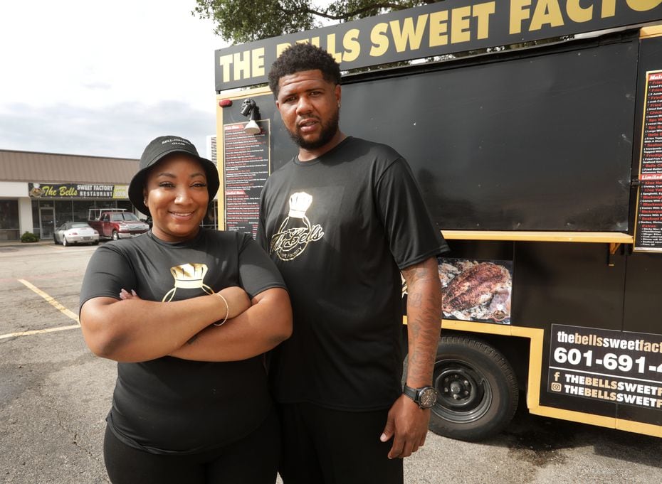 Ashley Johnson, left, and Thaddeus Bell opened their new restaurant The Bells Sweet Factory in October 2021 in Plano. 