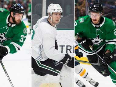 From L to R: Dallas Stars players Justin Dowling, Mark Pysyk, Jamie Oleksiak.