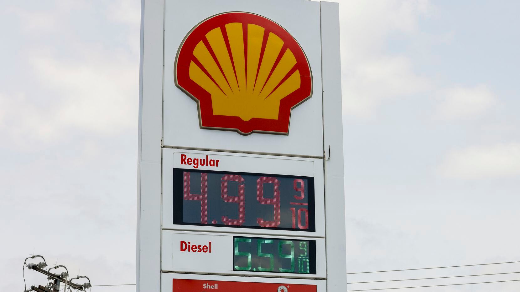 Gas prices are creeping up toward the $5 per gallon mark Tuesday at the Shell Station at...