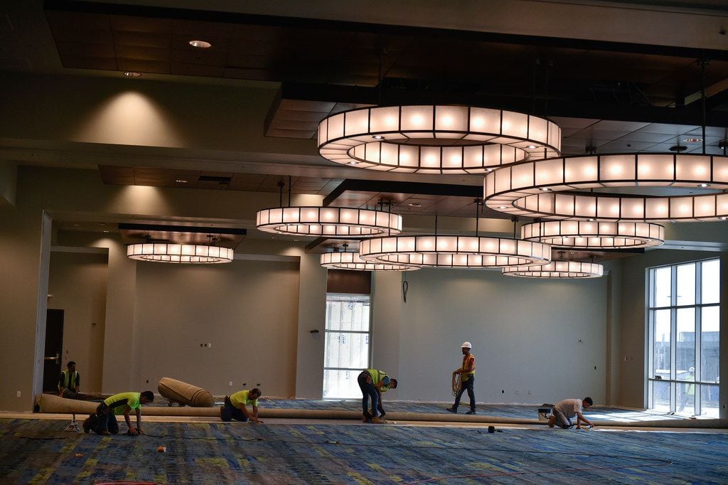 A look inside one of the ballrooms at the Embassy Suites Hotel & Convention Center Friday,...