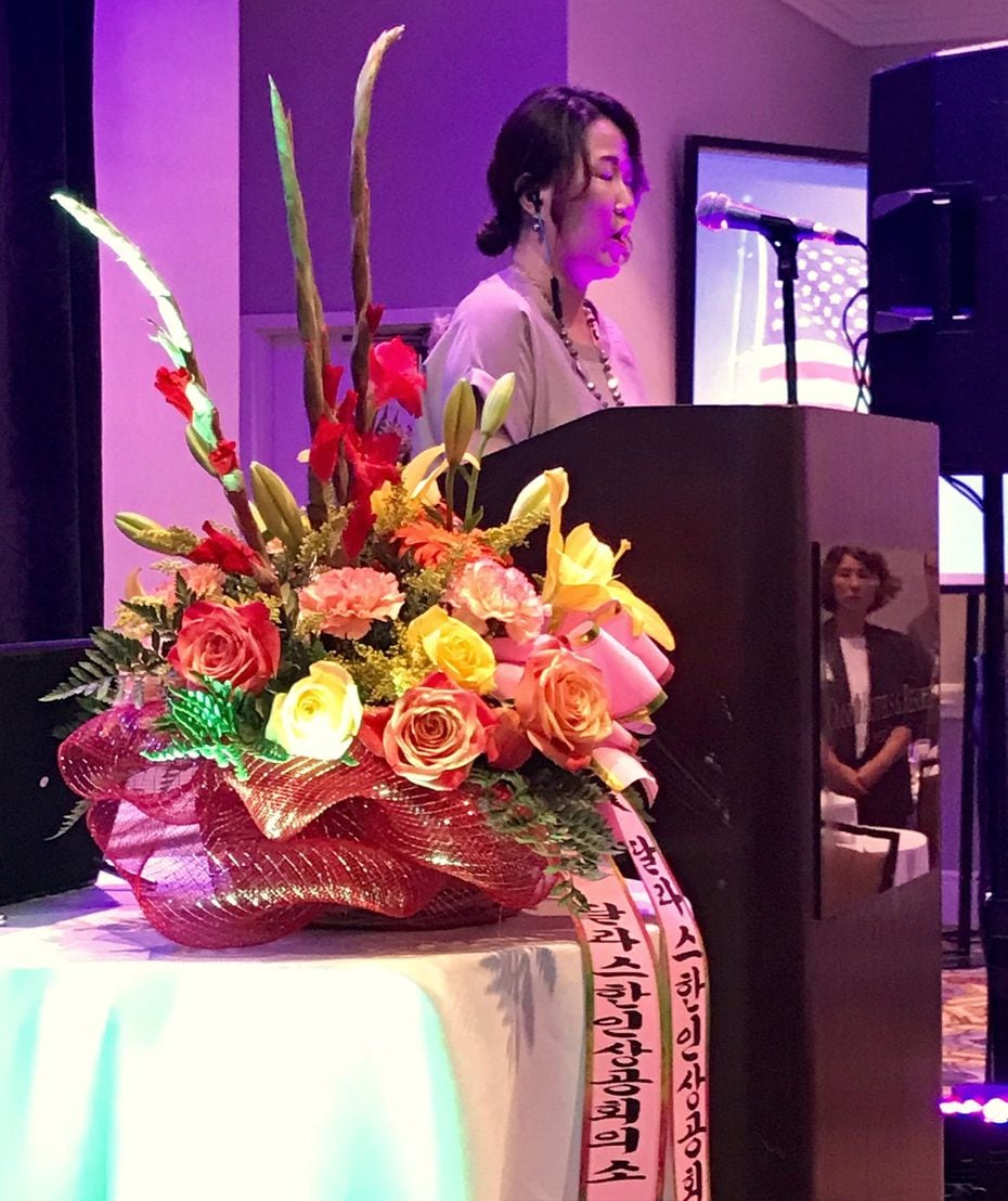 Mira Im performed at the Greater Dallas Korean American Chamber banquet at the Omni Park...
