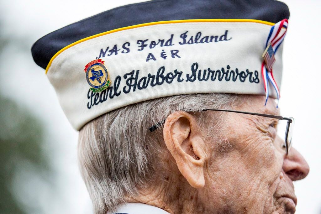 Pearl Harbor veteran Aaron Cook, 94, of Houston, who was at Ford Island during the attack on...