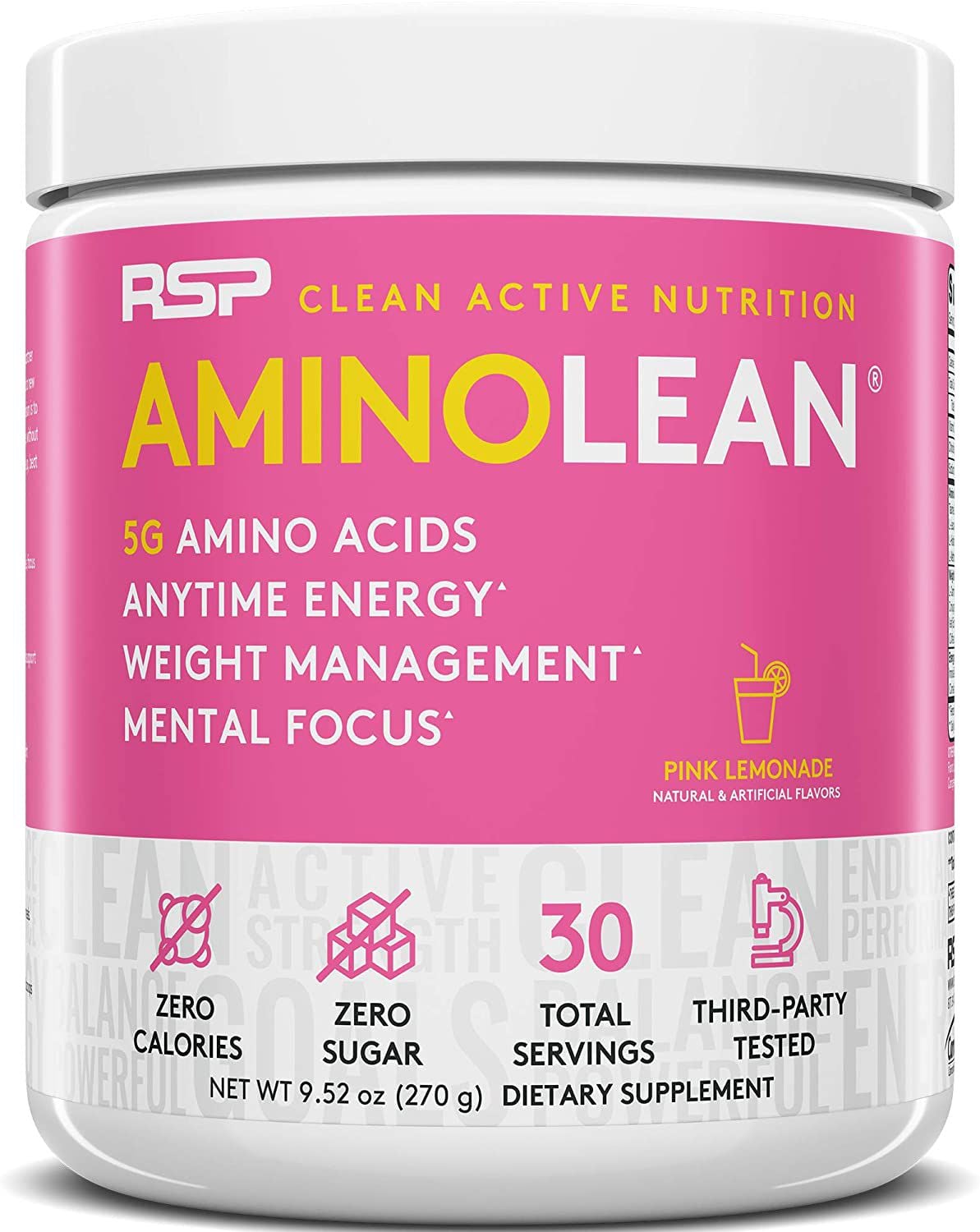 AminoLean pink product label