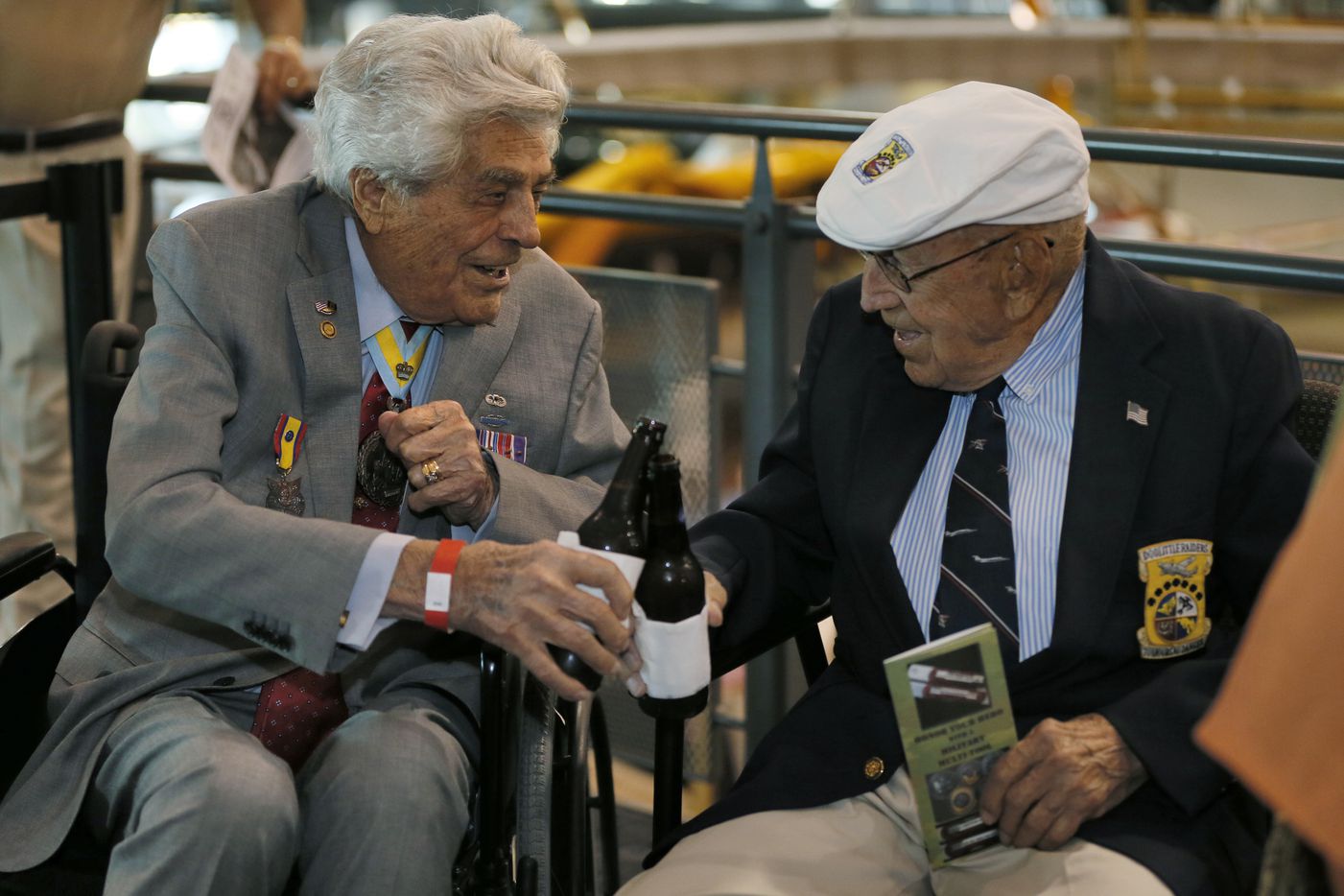 James Megellas, the most decorated officer in the 82nd Airborne, (left) and Richard Cole,...