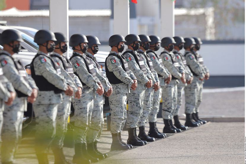 En esta fotografía de archivo se ven elementos de la Guardia Nacional de México en formación.