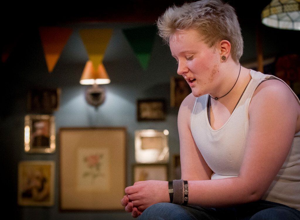 Zander Pryor portrayed a transgender teen in Taylor Mac's "Hir" at Stage West Theatre in...
