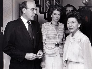 Richard Marcus (from left), Heather Marcus and Princess Margaret are shown in this Fete Set...