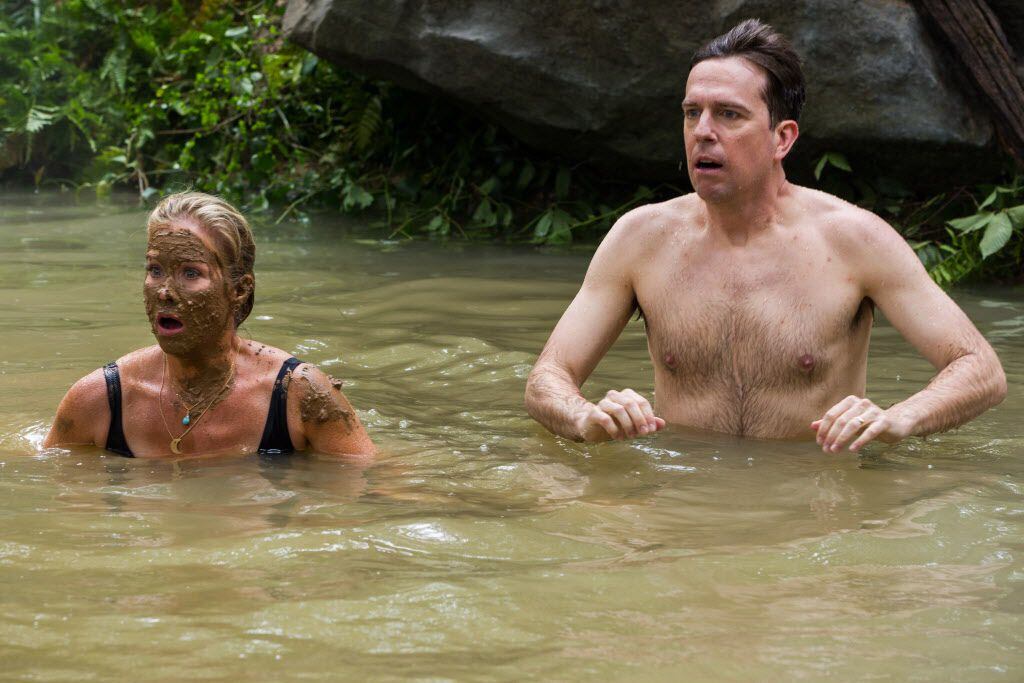 Bet you can guess what Christina Applegate, left, is using as a 'face mask' in the movie...