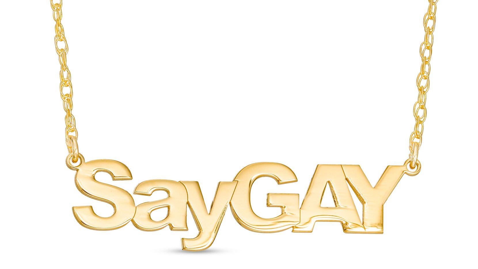 Banter by Piercing Pagoda will begin selling a "SayGAY" plated necklace on June 1.