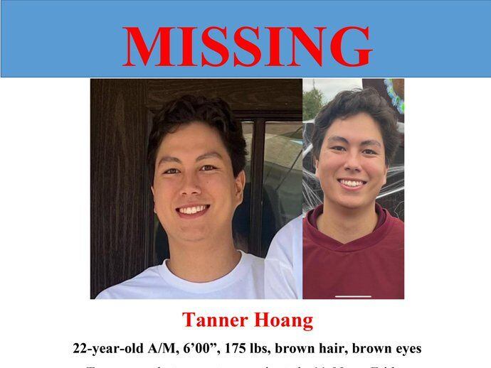 Fotografía de Tanner Hoang, desaparecido desde el viernes en College Station, Texas.