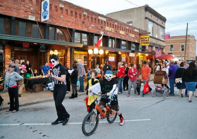 
Wylie’s downtown historic district draws thousands each year at special events, such as Boo...