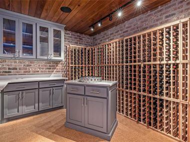 The wine cellar in the Rhule house.