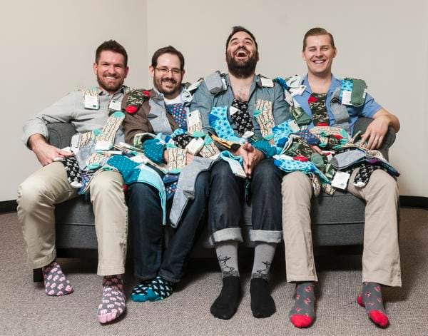 
From left: Tom Browning, Matt McClard, Bryan DeLuca and Kelly Largent started Foot Cardigan...