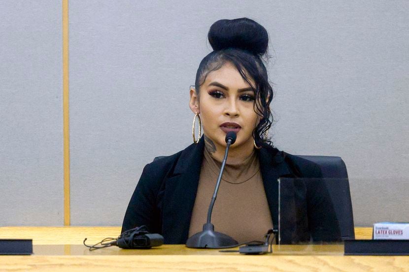 Selena Villatoro, former girlfriend of Nestor Hernandez testifies during the capital murder...