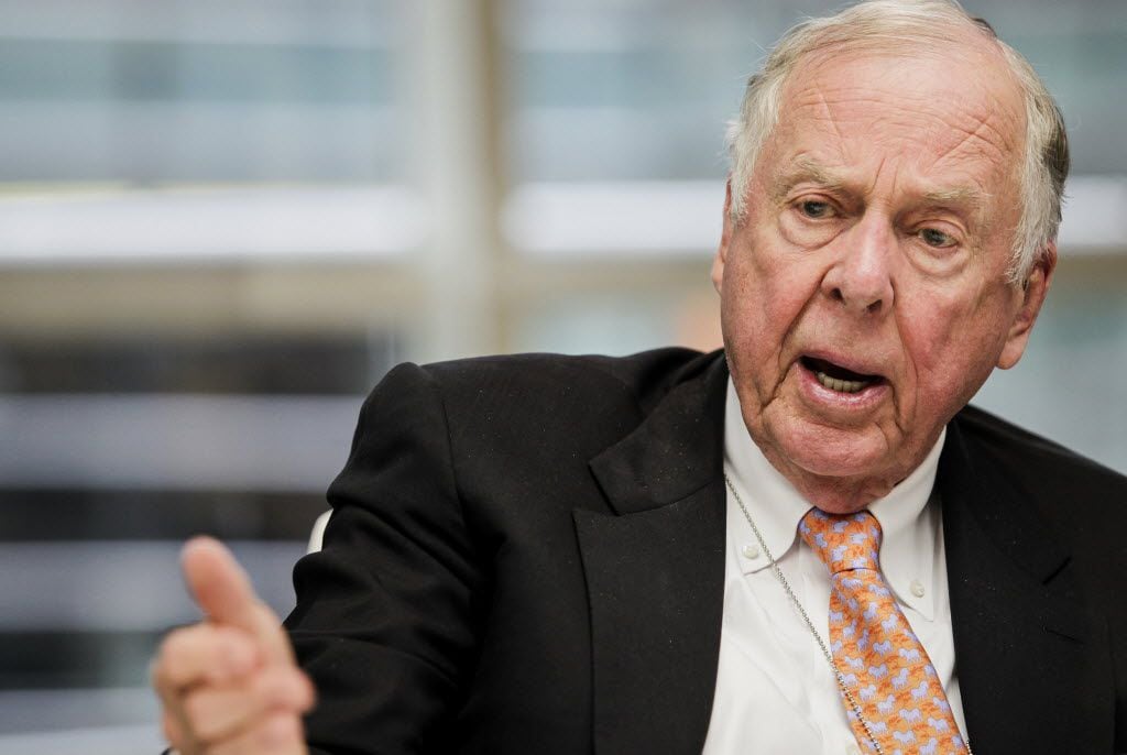 T. Boone Pickens, chief executive officer of BP Capital Management LP, speaks during an...