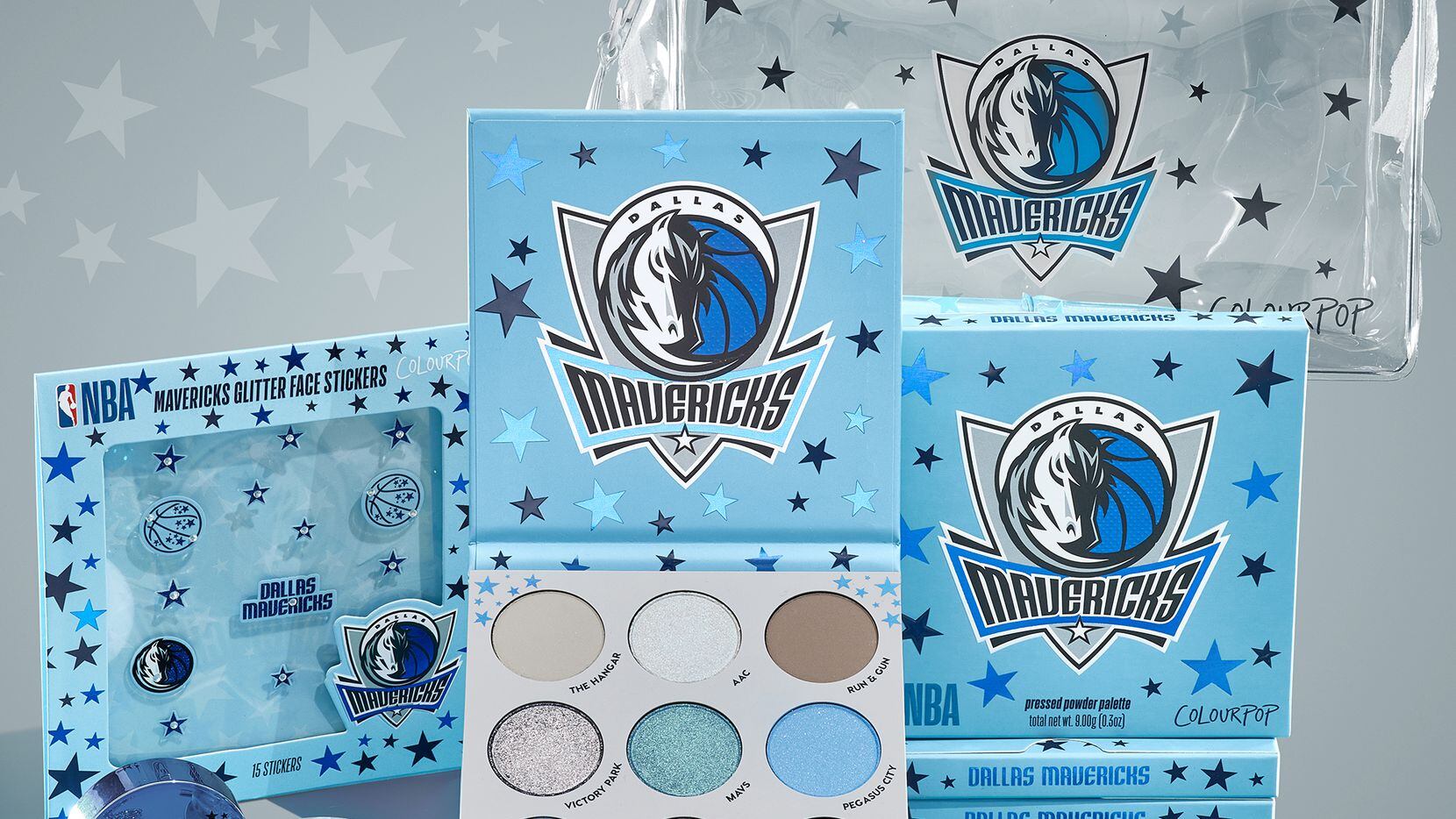 El juego de maquillaje de los  Mavericks de Dallas  de las colecciones ColourPop - NBA...