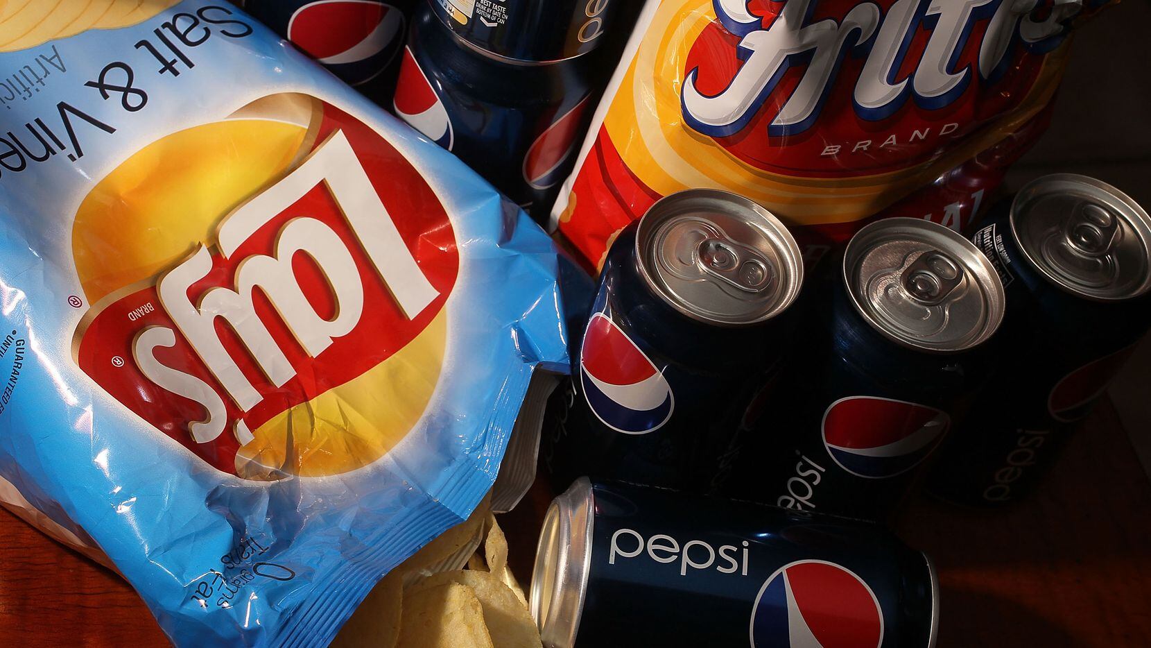 PepsiCo manufactures Doritos, Lays potato chips, Quaker Oats and its namesake soda.