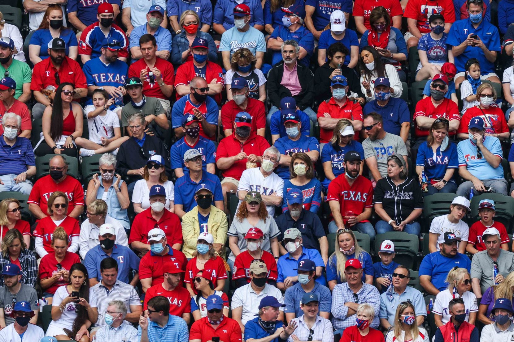 Texas Rangers Fans Show Their Team Spirit with Blue Hair - wide 1