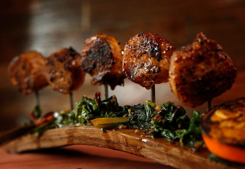 Pork belly lollipops at Rye on Wednesday, January 20, 2021in McKinney, Texas. The owners are...