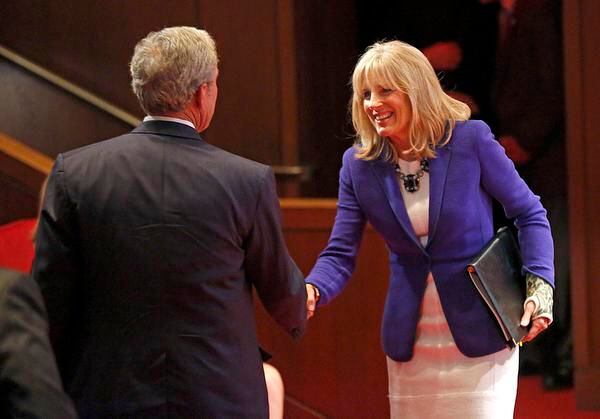 Bush welcomed Jill Biden,  wife of the vice president, who also addressed the summit on...