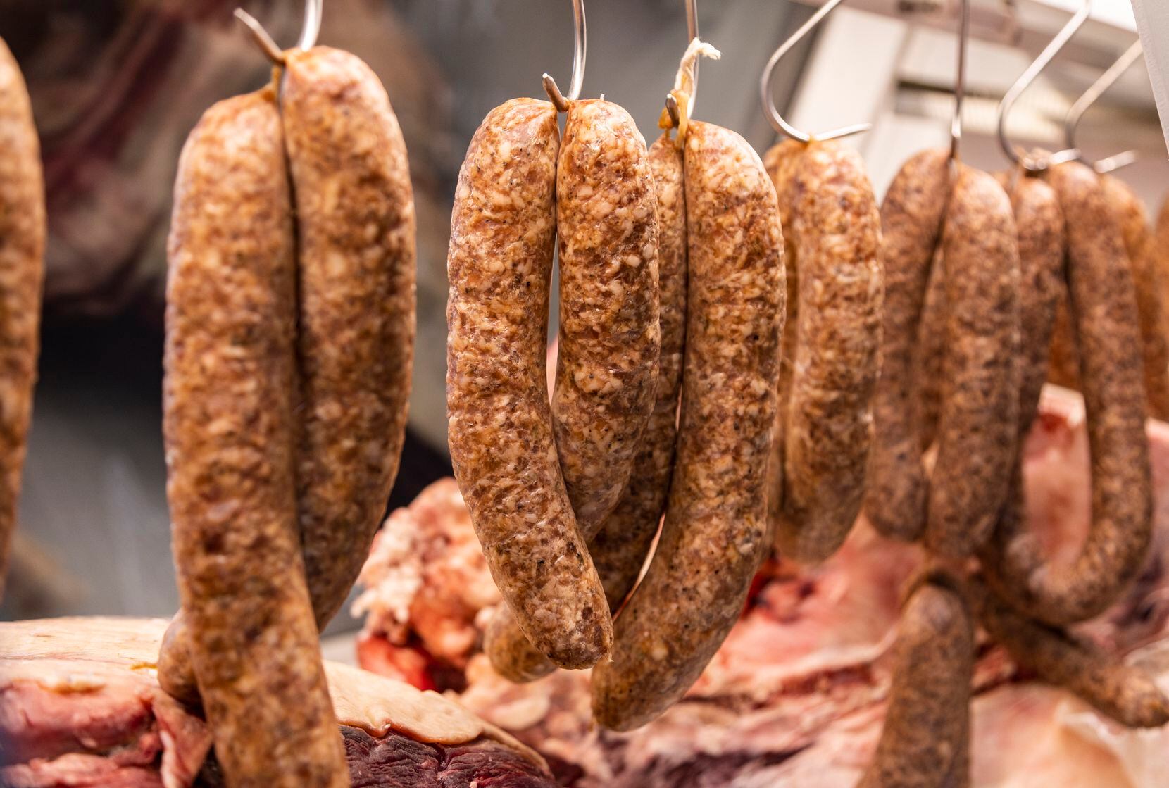 Custom Meats in University Park sells house-made sausages.