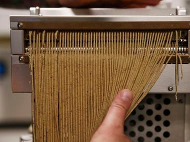Unlike other ramen shops in Dallas, the noodles at Salaryman in Bishop Arts are made in-house. This batch uses fragrant yecora rojo wheat from Barton Springs Mill and is featured in the delicate chintan shio ramen bowl.
