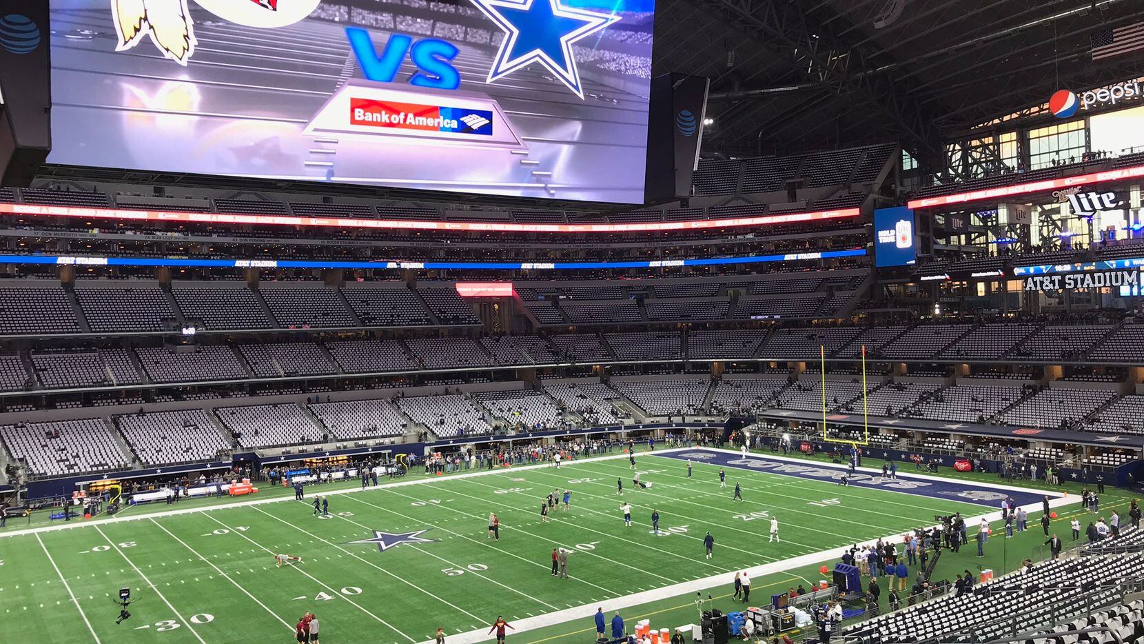 Traffic Issues Or More Empty Seats Throughout At T Stadium As