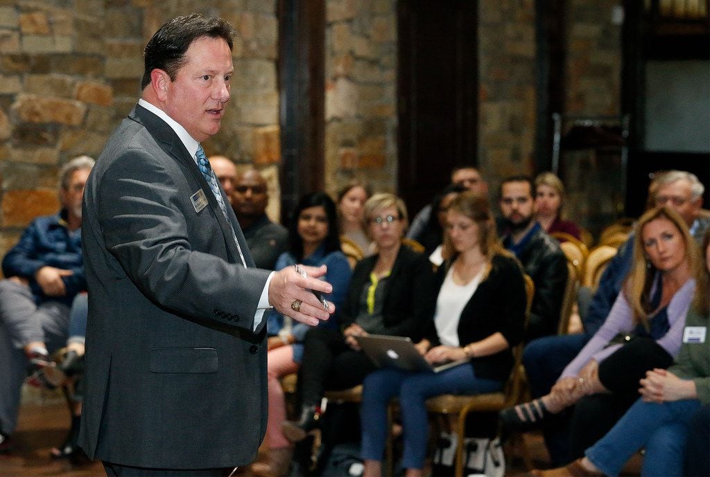 McKinney ISD Superintendent Rick McDaniel addressed the audience as the district and city...