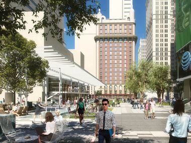 The $100 million redo of AT&T's downtown Dallas campus includes new features to bring in...