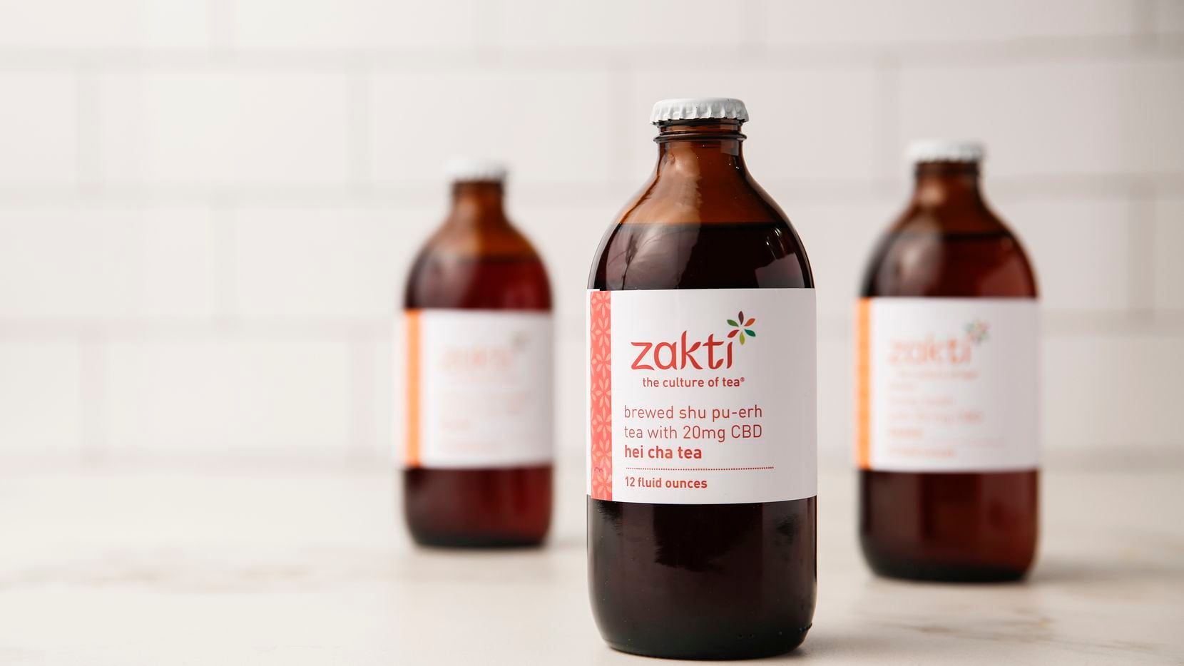 CBD-infused tea from Zakti comes in six varieties. (Ryan Michalesko/The Dallas Morning News)