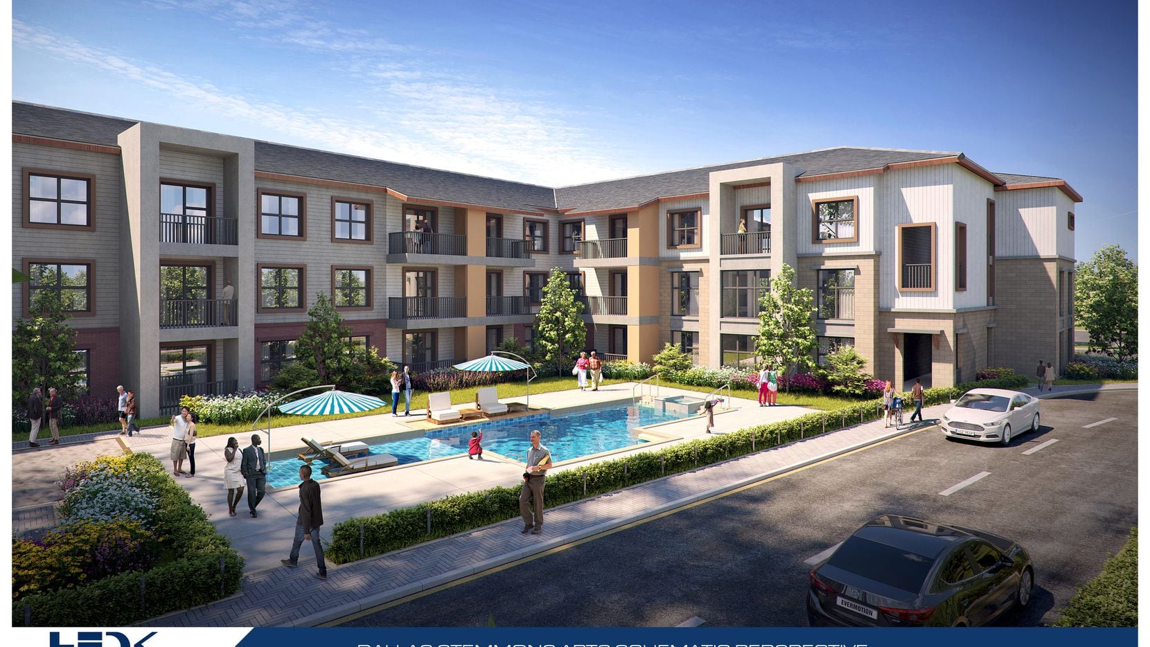 Palladium USA's new rental community on Stemmons Freeway in Dallas will have almost 90 units.