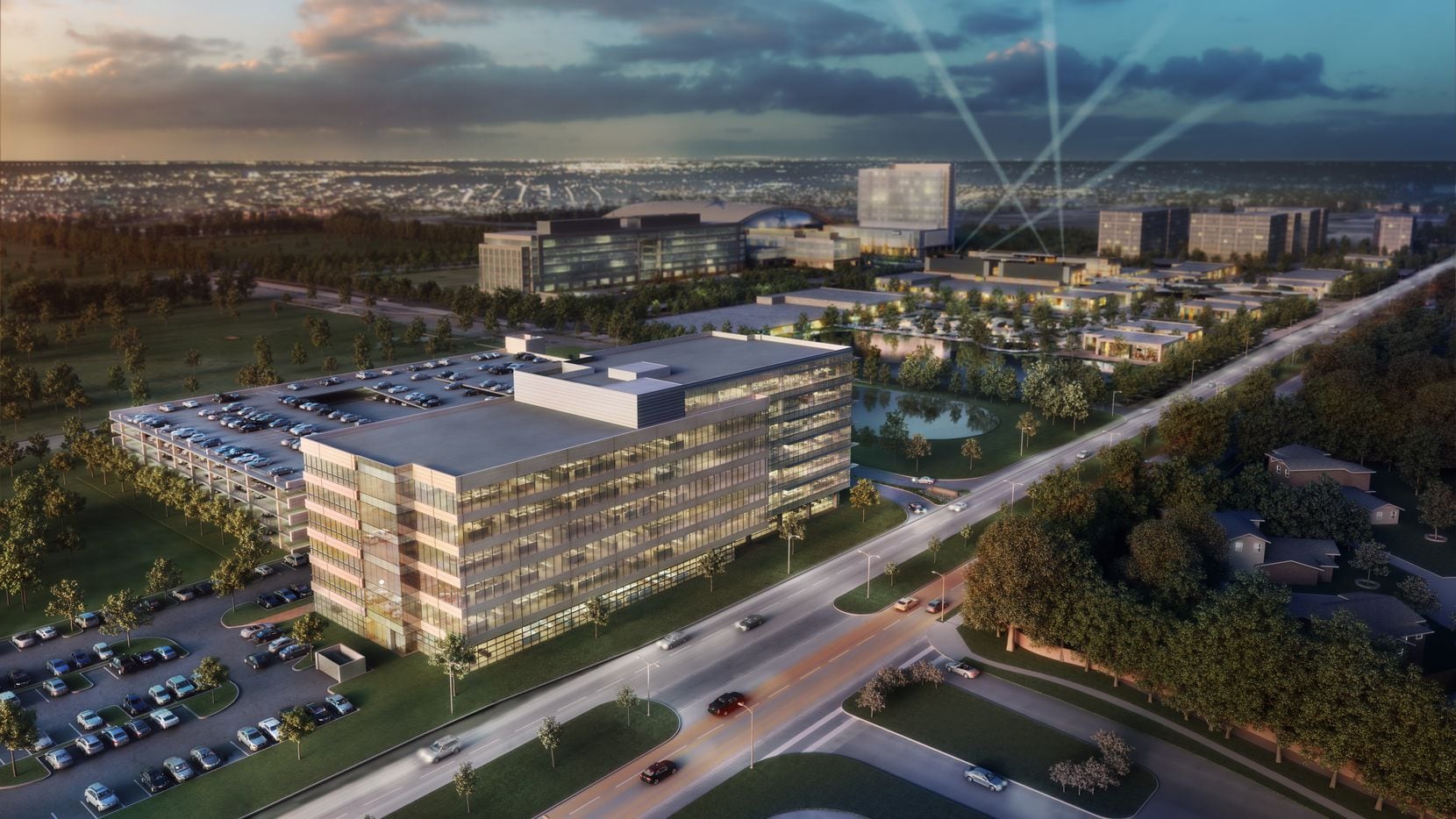 The first Frisco Station office building will be next door to the Dallas Cowboys' new...