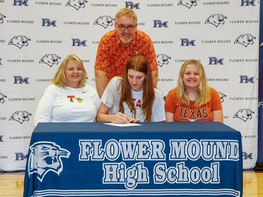 Abbie Boutilier during the signing day ceremony in Flower Mound on Wednesday, Nov. 9, 2022....
