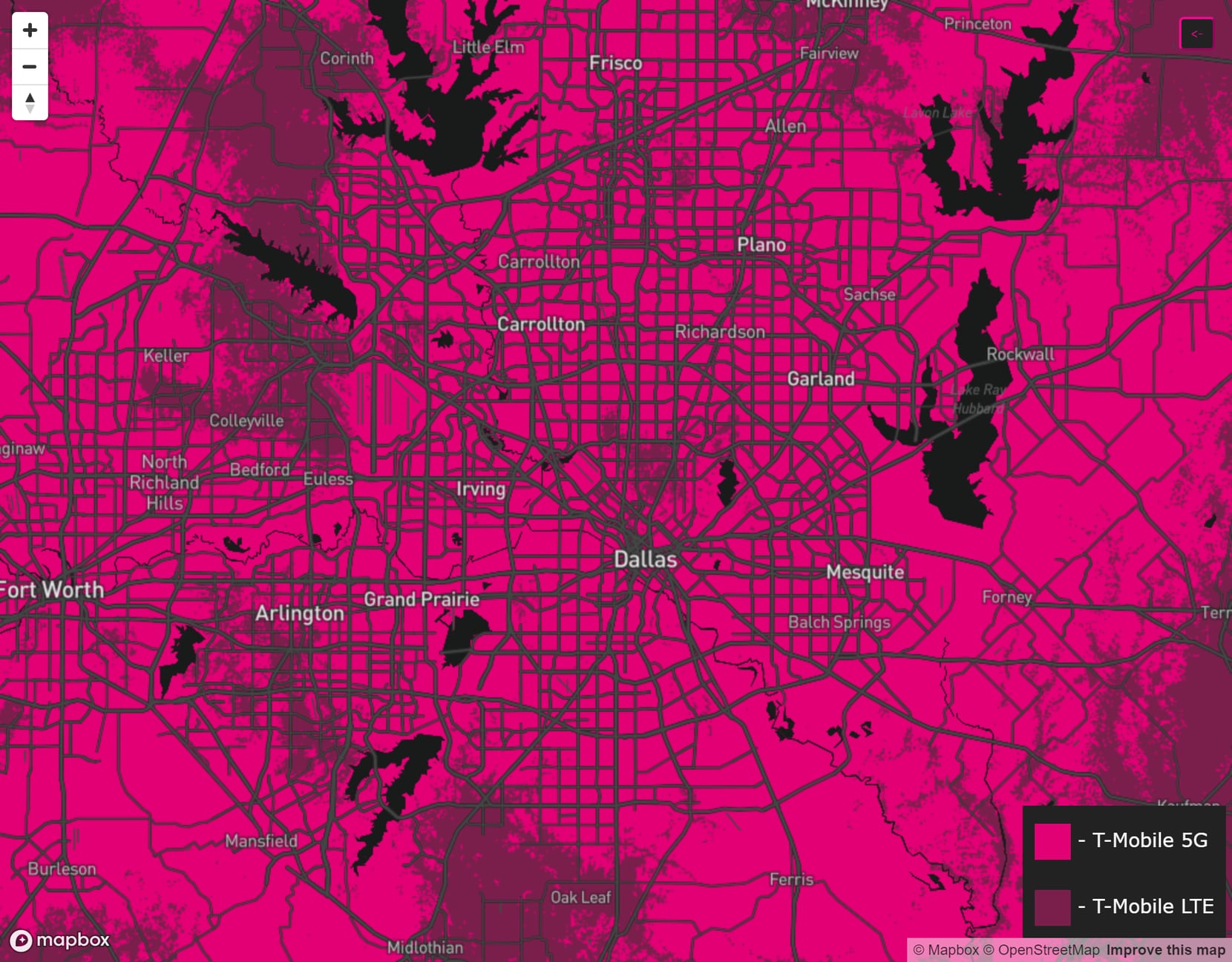 Here’s the map of where T-Mobile will offer wireless 5G service in
