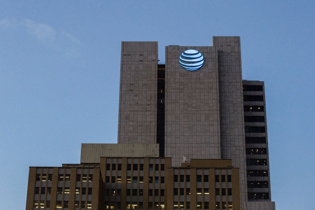 The AT&T headquarters building in downtown Dallas. 