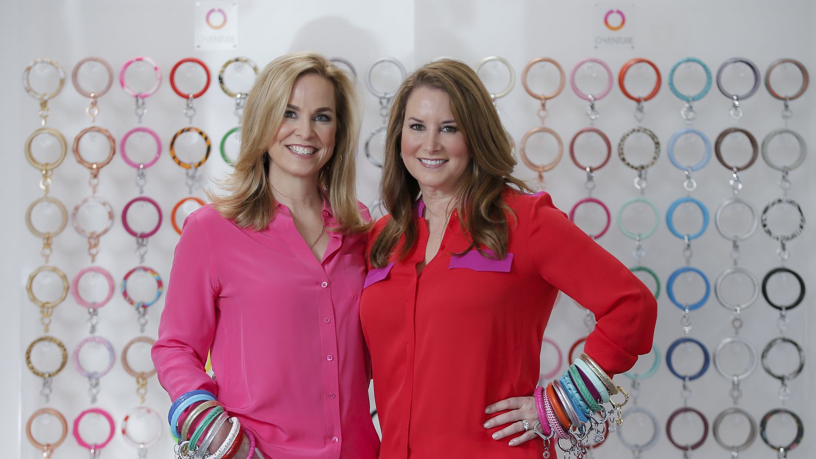 Oventure co-CEOs and founders Janie Cooke (left) and Caroline Nix pose with their Big O Key...