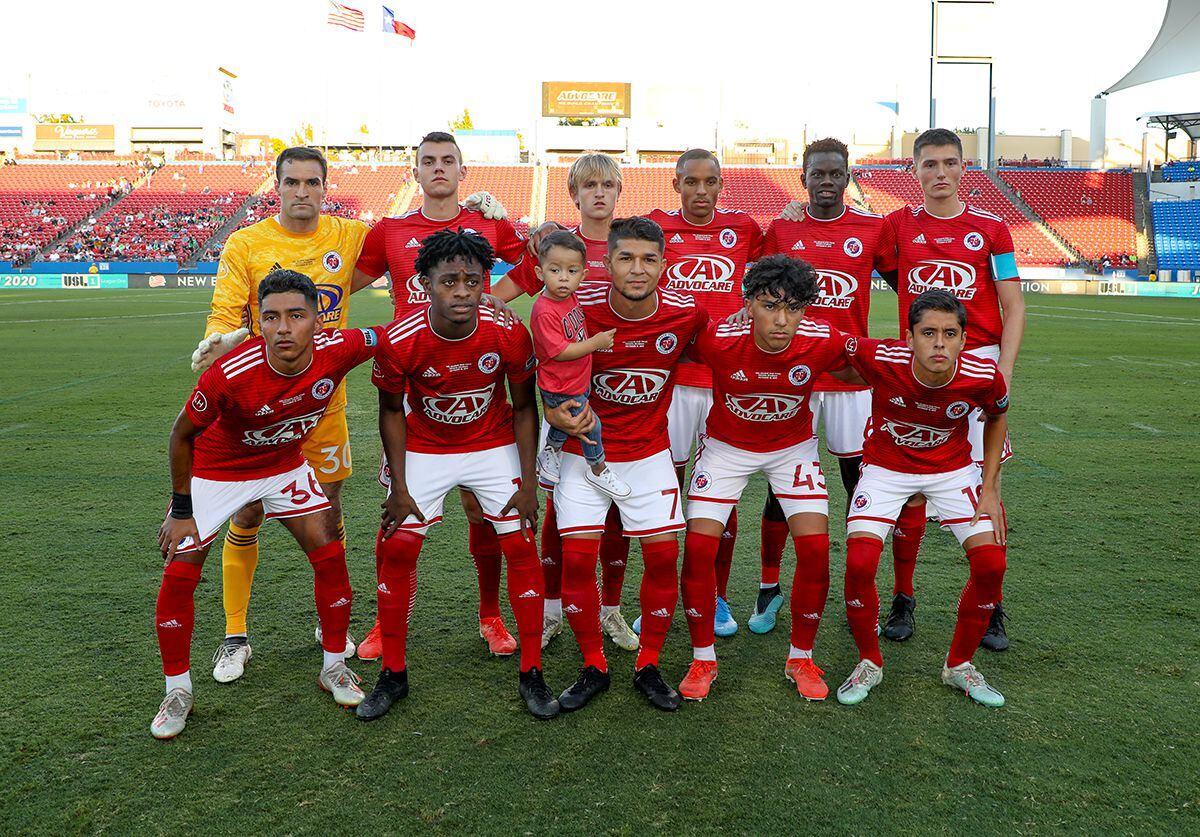 The North Texas SC starting XI against the Greenville Triumph for the USL League One Final...